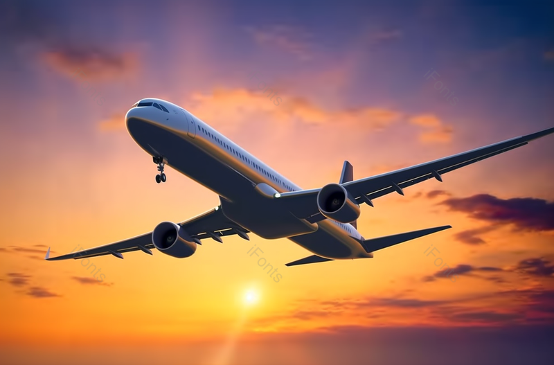 航空航天喷气式客机的夜间飞行,高清,摄影图,摄影图片,图片大全,摄影图免费下载